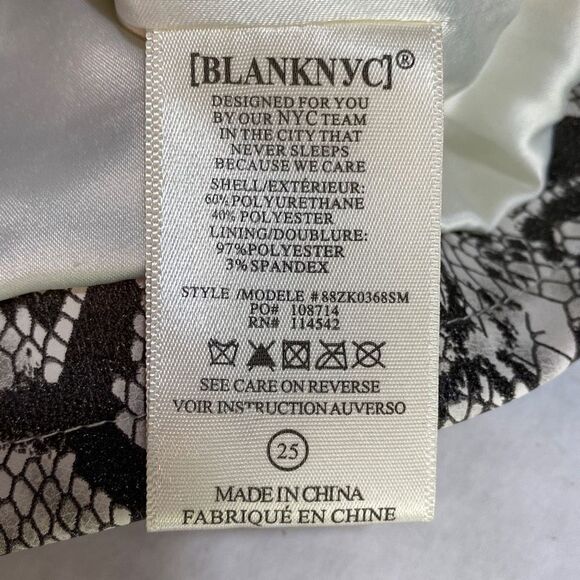 Blank NYC Faux Leather Snake Print Mini Skirt With Front Zippered Pockets and Ba - Picture 6 of 11